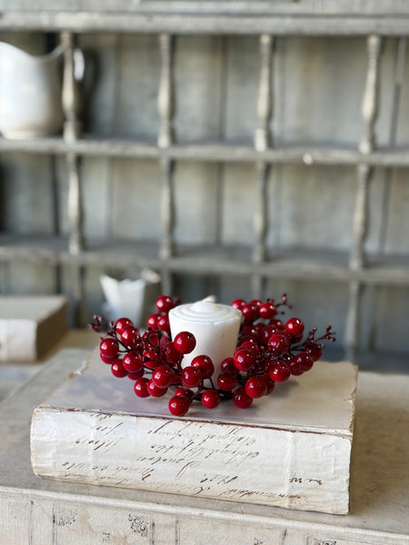 Scarlet Sonata Berry Candle Ring | 2" (inner) | NOT CURRENTLY IN STOCK-New For Holiday 2026!