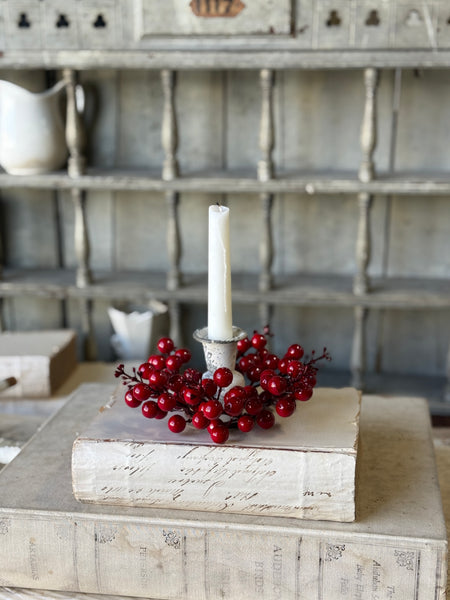 Scarlet Sonata Berry Candle Ring | 2" (inner) | NOT CURRENTLY IN STOCK-New For Holiday 2026!
