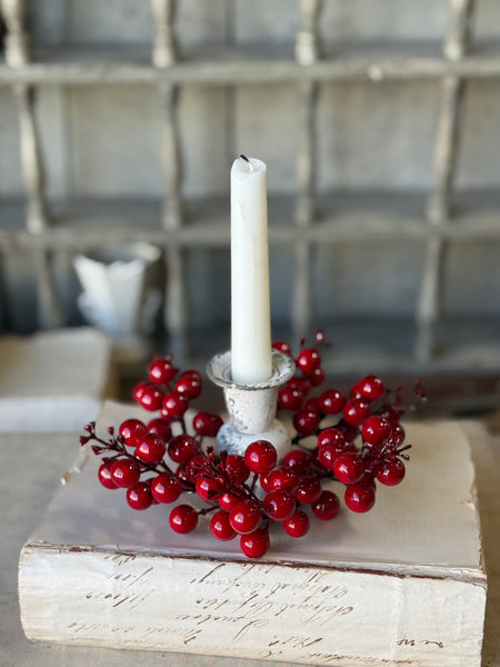Scarlet Sonata Berry Candle Ring | 2" (inner) | NOT CURRENTLY IN STOCK-New For Holiday 2026!