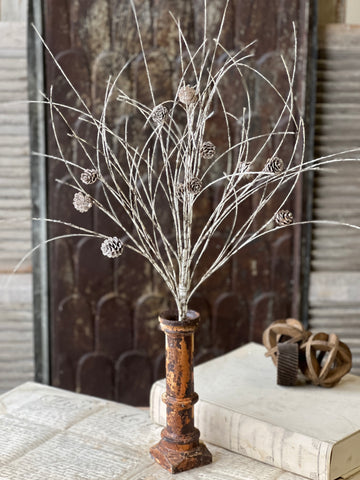 Snowy Birch Twig Spray | White | 34"