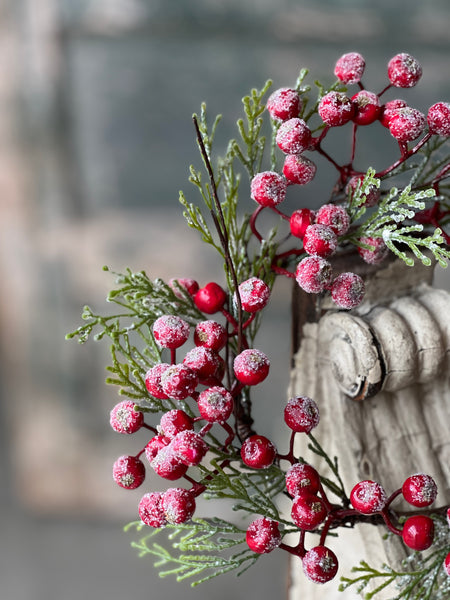 Icy Berry & Cedar Candle Ring | 10" | Red | SOLD OUT