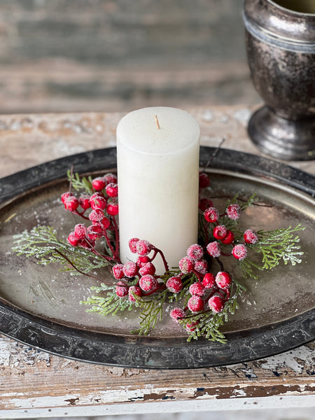 Icy Berry & Cedar Candle Ring | Red | 8" | SOLD OUT