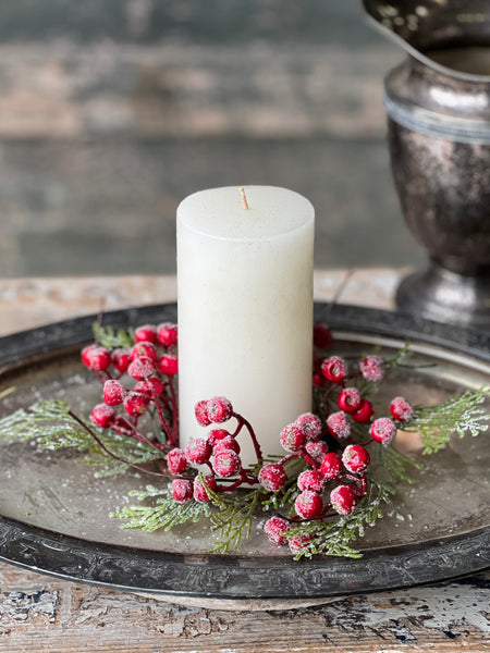 Icy Berry & Cedar Candle Ring | Red | 8" | SOLD OUT