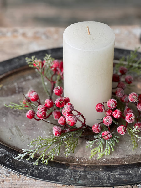Icy Berry & Cedar Candle Ring | Red | 8" | SOLD OUT