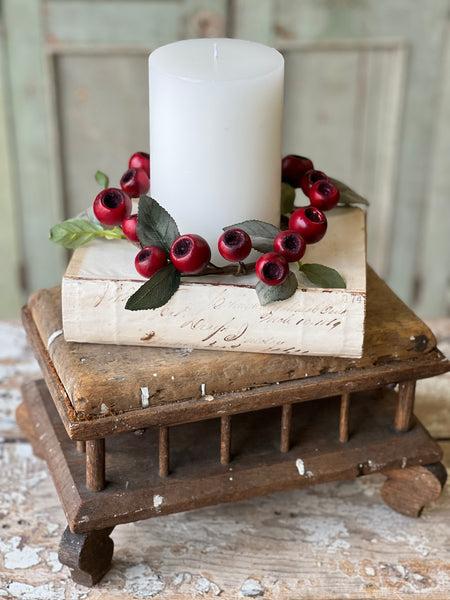 Winter Berry Candle Ring 10 Lancaster Home Holiday