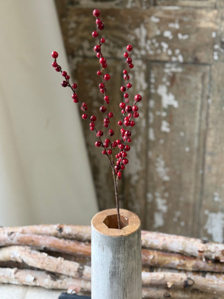 Red Reverie Berry Spray | 29" | NOT CURRENTLY IN STOCK-New For Holiday 2026!