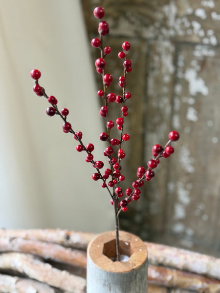 Red Reverie Berry Spray | 29" | NOT CURRENTLY IN STOCK-New For Holiday 2026!