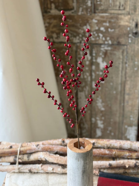 Red Reverie Berry Spray | 34" | NOT CURRENTLY IN STOCK-New For Holiday 2026!