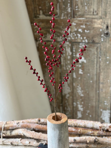 Red Reverie Berry Spray | 34" | NOT CURRENTLY IN STOCK-New For Holiday 2026!