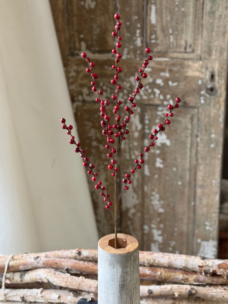 Red Reverie Berry Spray | 34" | NOT CURRENTLY IN STOCK-New For Holiday 2026!