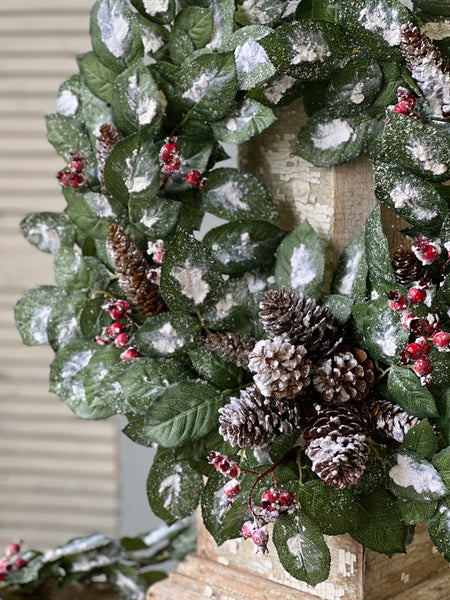 Wintry Salutations Wreath | 24" | 25% OFF - DISCOUNT TAKEN IN OFFICE