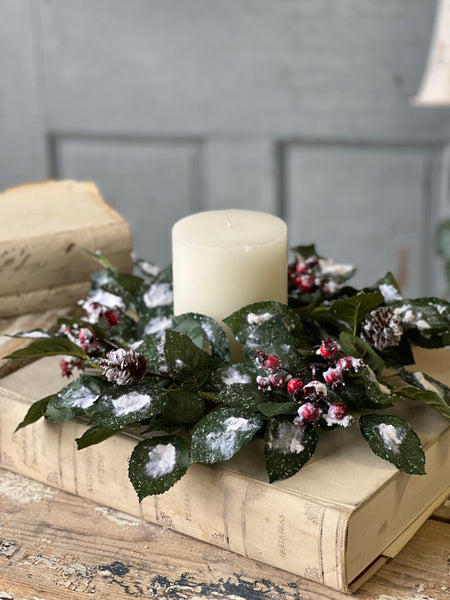 Wintry Salutations Candle Ring | 15" | 25% OFF - DISCOUNT TAKEN IN OFFICE