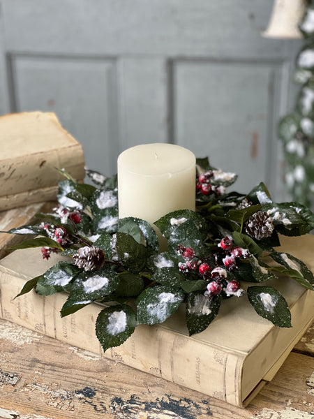 Wintry Salutations Candle Ring | 15" | 25% OFF - DISCOUNT TAKEN IN OFFICE