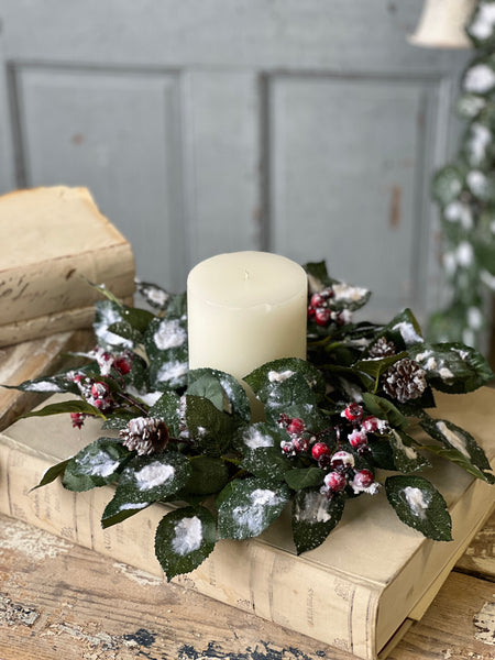 Wintry Salutations Candle Ring | 15" | 25% OFF - DISCOUNT TAKEN IN OFFICE