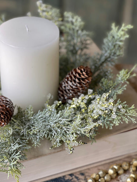 Peridot Gleam Cedar Candle Ring | 15" | SOLD OUT