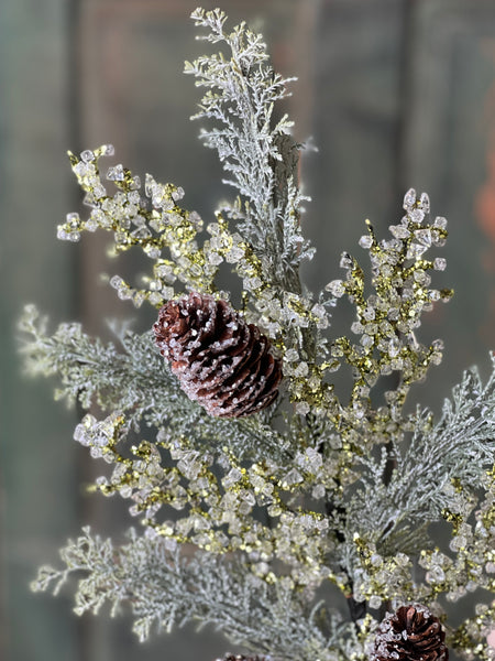 Peridot Gleam Cedar Spray | 27.5" | CLEAN UP SPECIAL!  From $2.95 - Last 84pcs!