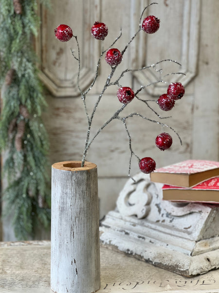 Sparkling Bauble Berry Spray | 25"