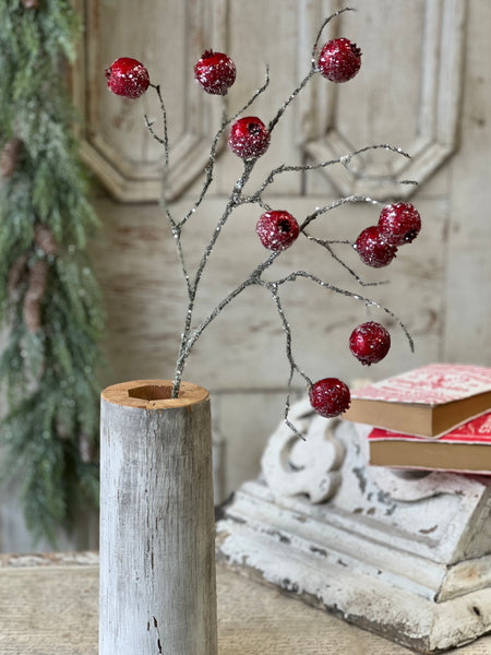 Sparkling Bauble Berry Spray | 25"