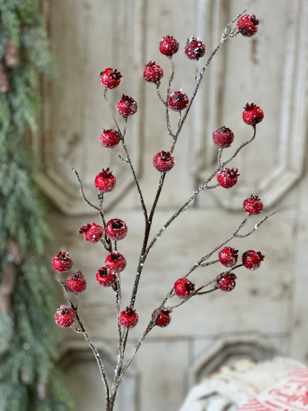 Sparkling Bauble Berry Spray | 36" | Limited Stock - Last 84pcs!