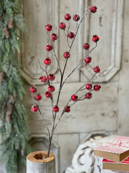 Sparkling Bauble Berry Spray | 36" | Limited Stock - Last 84pcs!