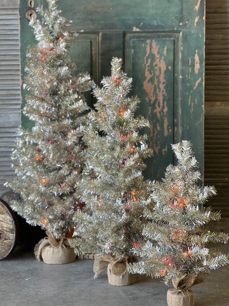 Tinsel Tree | 48" | Pre-Lit | Multi | Limited Stock - Last 40pcs!