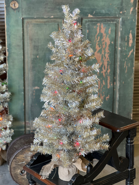 Tinsel Tree | 36" | Pre-Lit | Multi
