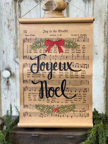 Joyeux Noel Hanging Scroll | 23.5" | 25% OFF - DISCOUNT TAKEN IN OFFICE