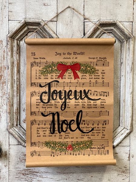 Joyeux Noel Hanging Scroll | 23.5" | 25% OFF - DISCOUNT TAKEN IN OFFICE