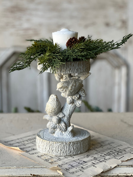 Feathered Woods Candle Holder | 8" | SOLD OUT