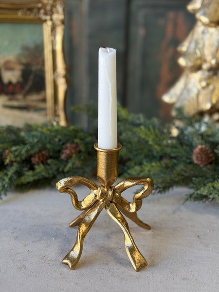 Gilded Knot Taper Holder | 5" | NOT CURRENTLY IN STOCK-New For Holiday 2026!