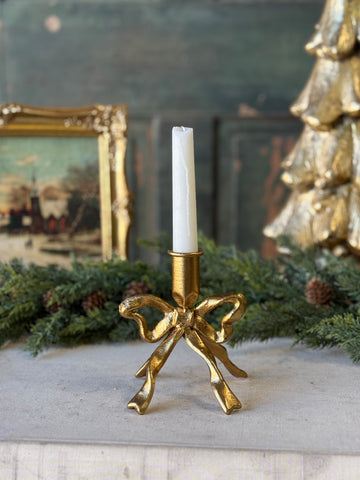 Gilded Knot Taper Holder | 5" | NOT CURRENTLY IN STOCK-New For Holiday 2026!