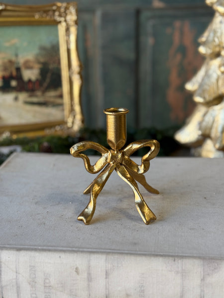 Gilded Knot Taper Holder | 5" | NOT CURRENTLY IN STOCK-New For Holiday 2026!