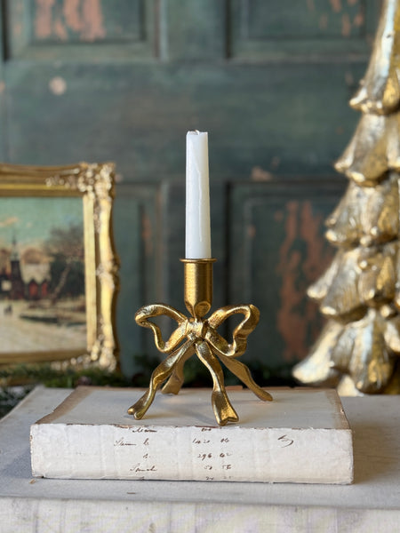 Gilded Knot Taper Holder | 5" | NOT CURRENTLY IN STOCK-New For Holiday 2026!