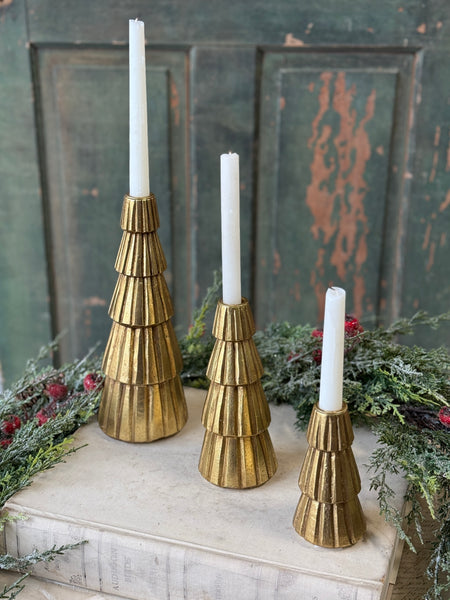 Pleated Pines Holder | 11" | NOT CURRENTLY IN STOCK-New For Holiday 2026!