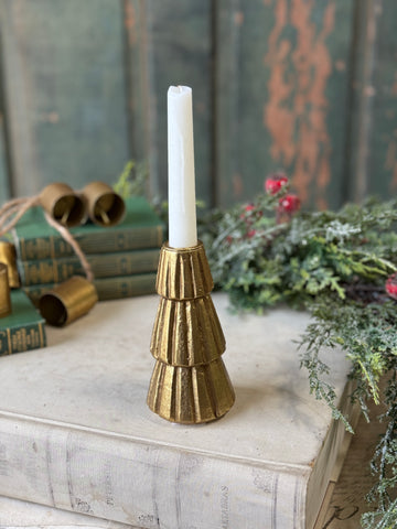 Pleated Pines Holder | 5.5" | NOT CURRENTLY IN STOCK-New For Holiday 2026!