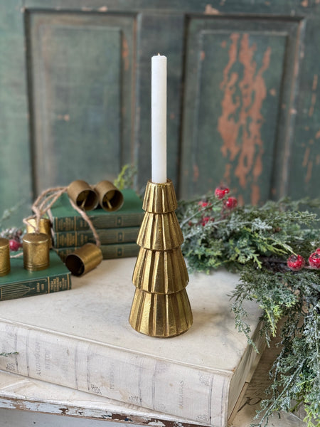 Pleated Pines Holder | 8" | NOT CURRENTLY IN STOCK-New For Holiday 2026!