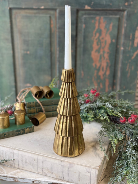 Pleated Pines Holder | 11" | NOT CURRENTLY IN STOCK-New For Holiday 2026!