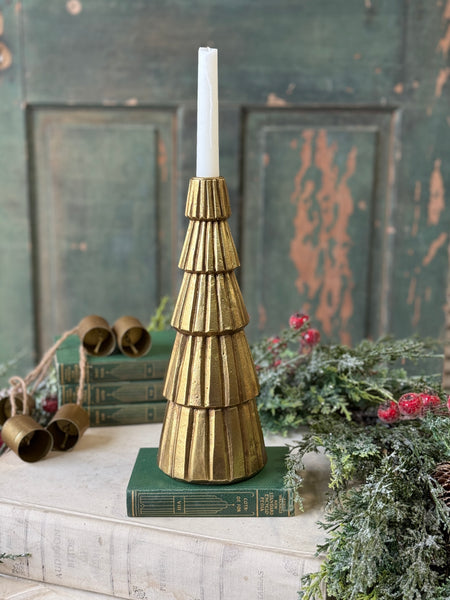 Pleated Pines Holder | 11" | NOT CURRENTLY IN STOCK-New For Holiday 2026!
