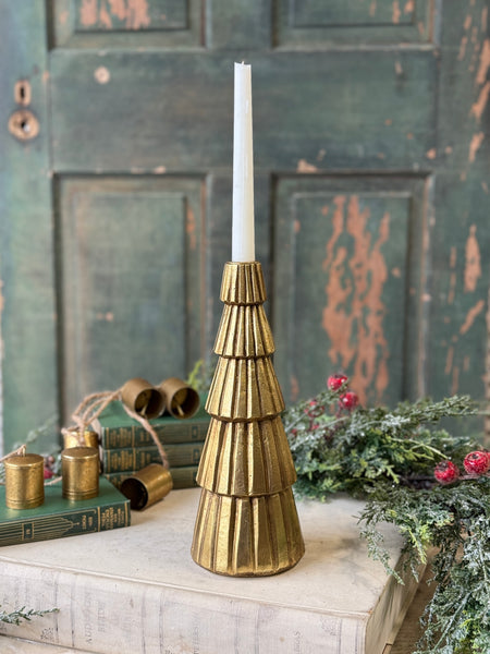 Pleated Pines Holder | 11" | NOT CURRENTLY IN STOCK-New For Holiday 2026!