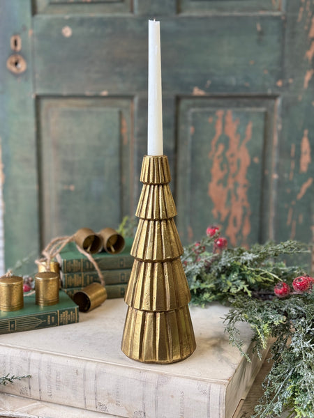 Pleated Pines Holder | 11" | NOT CURRENTLY IN STOCK-New For Holiday 2026!