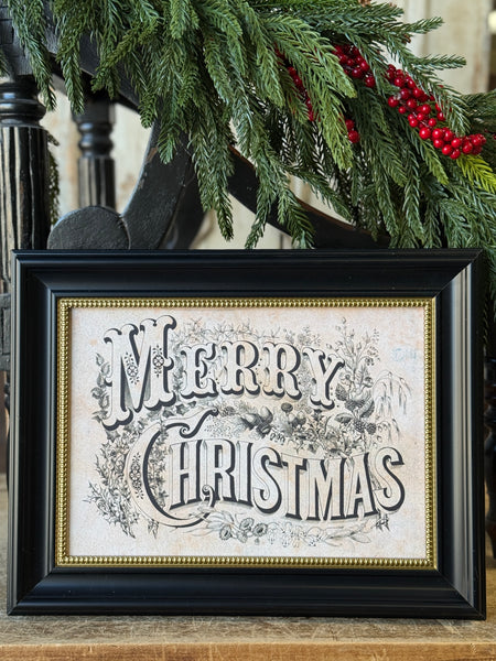 Vintage Merry Christmas Sign | 15.5" | NOT CURRENTLY IN STOCK-New For Holiday 2026!