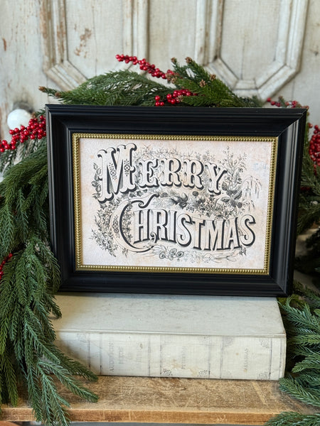 Vintage Merry Christmas Sign | 15.5" | NOT CURRENTLY IN STOCK-New For Holiday 2026!
