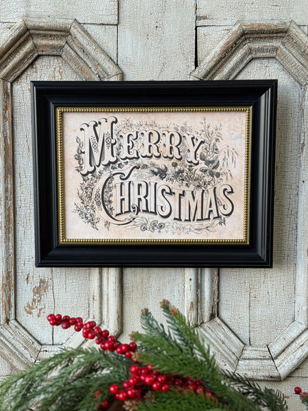 Vintage Merry Christmas Sign | 15.5" | NOT CURRENTLY IN STOCK-New For Holiday 2026!