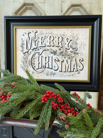 Vintage Merry Christmas Sign | 15.5" | NOT CURRENTLY IN STOCK-New For Holiday 2026!