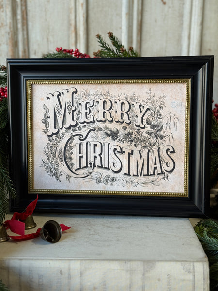 Vintage Merry Christmas Sign | 15.5" | NOT CURRENTLY IN STOCK-New For Holiday 2026!