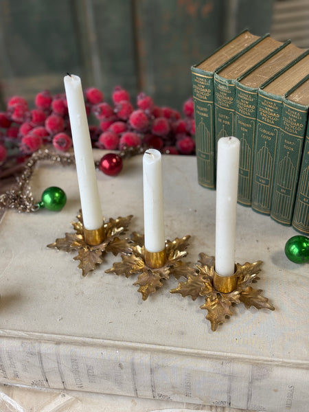 Golden Poinsettia Trio Holder | 10" | NOT CURRENTLY IN STOCK-New For Holiday 2026!