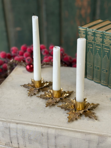 Golden Poinsettia Trio Holder | 10" | NOT CURRENTLY IN STOCK-New For Holiday 2026!