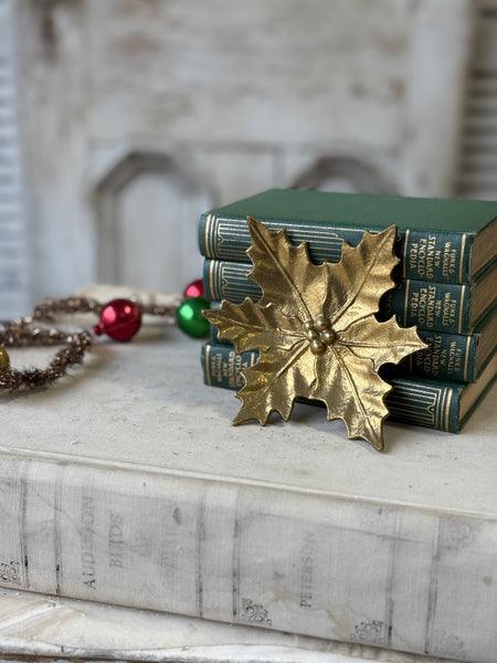 Gilded Poinsettia Dish | 6" | NOT CURRENTLY IN STOCK-New For Holiday 2026!