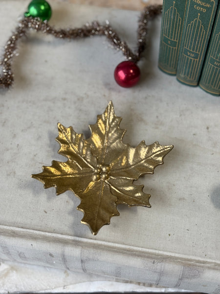 Gilded Poinsettia Dish | 6" | NOT CURRENTLY IN STOCK-New For Holiday 2026!