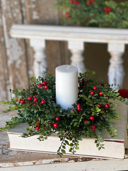 Lively Berry Bough Candle Ring | 16" | SOLD OUT